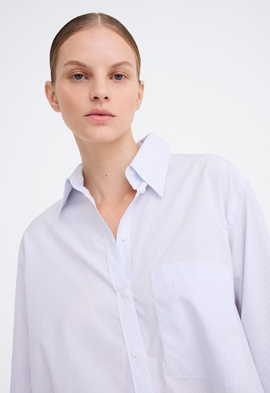 Jac + Jack Tanvi Shirt - Blue Shadow Stripe